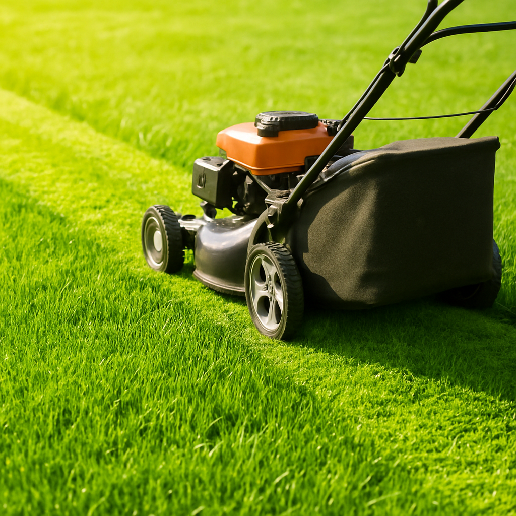 Lawn Being Mowed