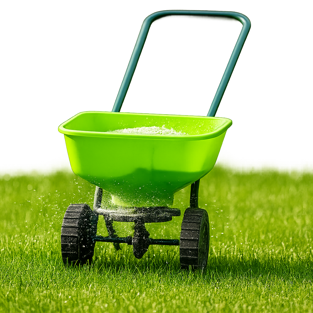 Lawn Being Fertilized